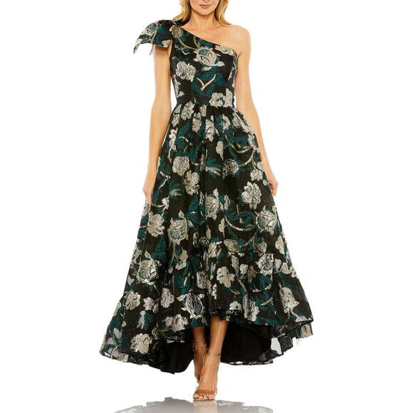 Mac Duggal Dresses & Skirts - Mac Duggal Black One-Shoulder Floral High-Low Gown